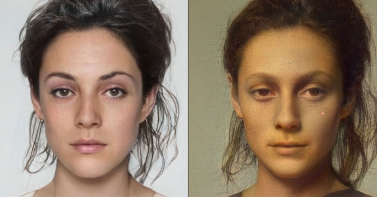 seflie-femme-application-peinture-ia-da-vinci-face