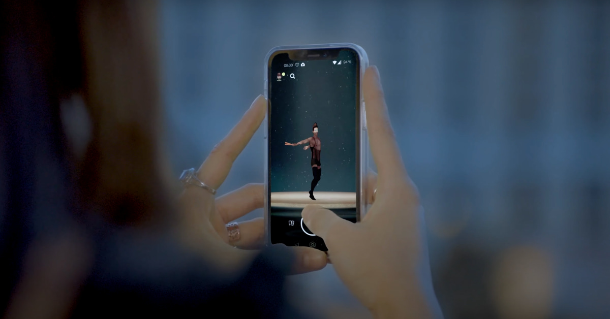 scene-virtuelle-personnage-cirque-soleil-show-snapchat